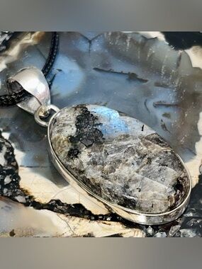 Larvikite Feldspar Pendant 2 1/4”